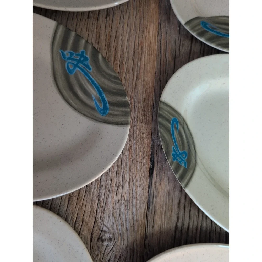 Tai Hong Wei Ware No 1609 Six 9" X 6.5" Oval Sushi Appetizer Plates (6) - Picture 10 of 16